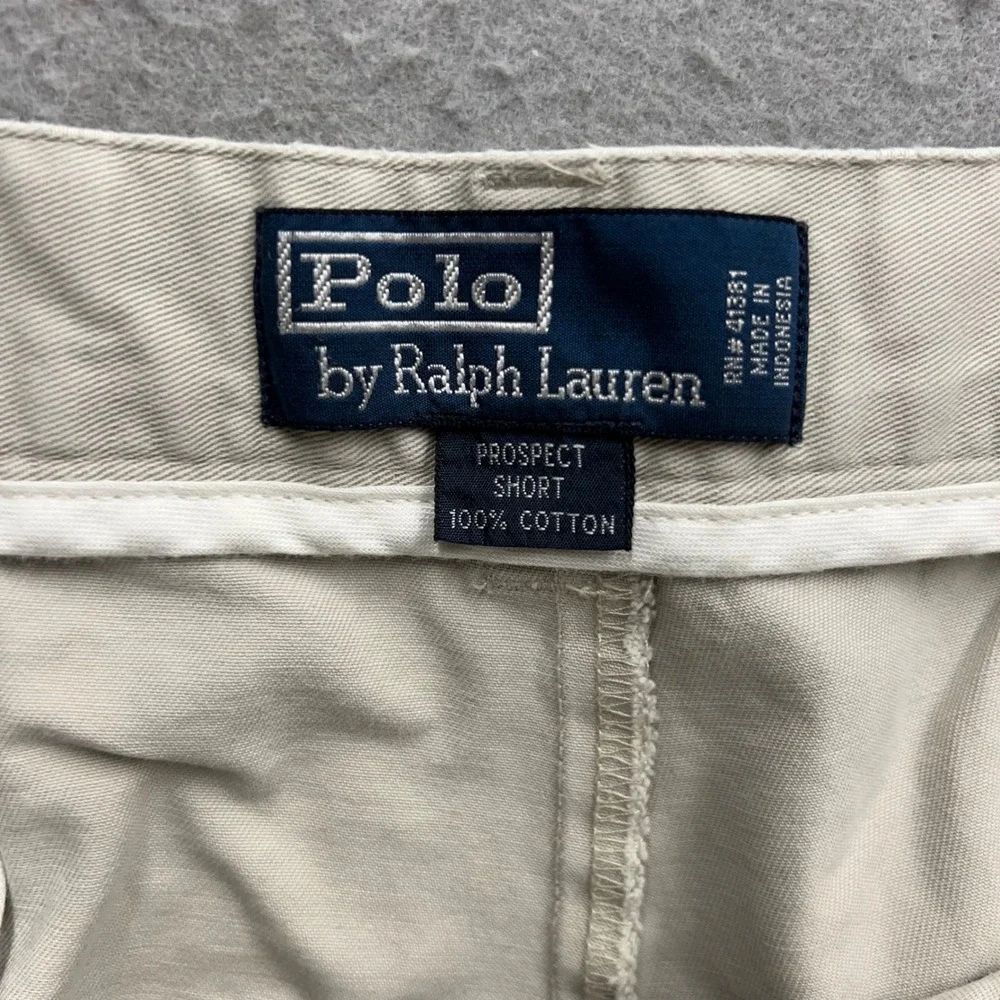 Polo Ralph Lauren Prospect Shorts Mens 38 Tan Khaki Chino Cotton Twill 1632‎